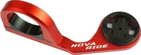 Support de compteur GPS Nova Ride Aluminium Court pour Garmin  Wahoo  Bryton et Hammerhead Rouge