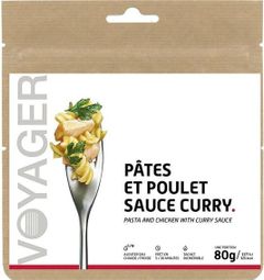 Repas Lyophilisé Voyager Pâtes et Poulet sauce Curry 80g