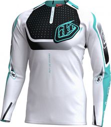 Troy Lee Designs Sprint Ultra-shirt met lange mouwen, wit/blauw