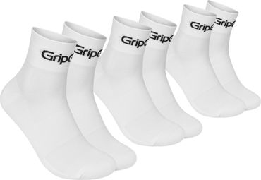 Calzini GripGrab Ride Low bianchi (confezione da 3)