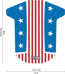 DYEDBRO Sticker de garde boue American Flag (sur commande) RockShox