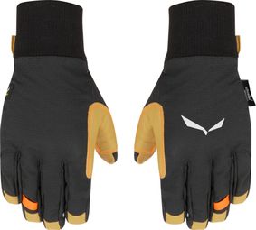 Gants Longs Hiver Salewa Ortles Durastretch Merino Noir/Jaune