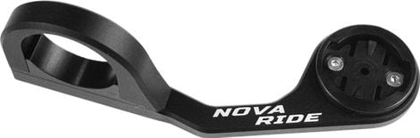 Support de compteur GPS Nova Ride Aluminium Long pour Garmin  Wahoo  Bryton et Hammerhead Noir