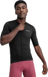 Maillot vélo manches courtes en tissu recyclé homme Cyclisme M6R Zero Noir