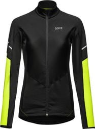Gore Wear Women's M Thermo Long Sleeve Jersey Fluorescent Yellow/Black