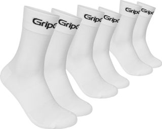 GripGrab Ride Regular sokken, wit (set van 3)