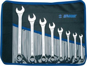 Unior Gemengde Platte Sleutelset met Etui