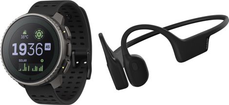 Montre GPS Suunto Vertical Titanium Solar Black + Casque à Conduction Osseuse Suunto Sonic Noir