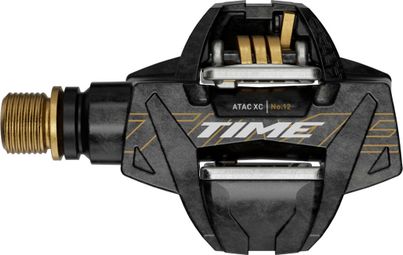 Paar Time XC 12 Axis Titanium Carbon/Goud automatische pedalen + ATAC 13°/17° C1 schoenplaatjes