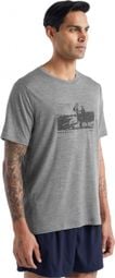 Camiseta Icebreaker Tech Lite II Natural Run Club gris