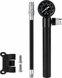 Pompe Velkyne Mini à Main 160 PSI Manomètre Aluminium Compatible Presta Schrader Noir