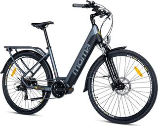 Velo de Ville Électrique VAE   EBIKE-28 PRO Moteur Central  Alu.  SHIMANO 7 Vitesses et Freins a disque Hydraulique  Batterie Intégrée  Ion Lithium 48V 13Ah