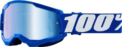 Kindermaske 100% Strata 2 Youth Blau - Gespiegeltes Visier Blau