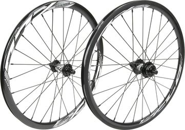 Pair of Excess XLC-3 20'| 451x19.5mm | 36h Hole Wheels Black / White