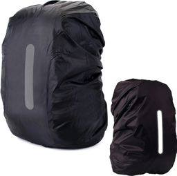 Housse de pluie pour sac à dos réfléchissante étanche - noir - 30/40L