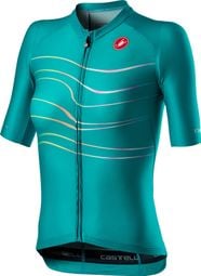 Maillot Manches Courtes Femme Castelli Aero Pro Vert Turquoise