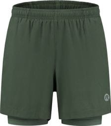 Short 2-en-1 Rogelli Essential Vert Homme