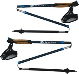 Bâtons de trail Raidlight Z Carbon Strap Noir/Bleu