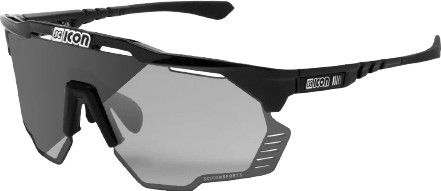 Lunettes SCICON Aeroshade Kunken Noir Brillant / Photochromique Gris Miroir