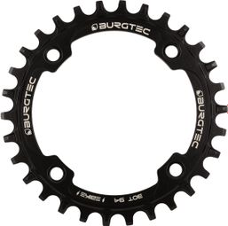 Burgtec ronde kettingblad, dik/dun, staal, 94 mm BCD, voor e-bikes, zwart