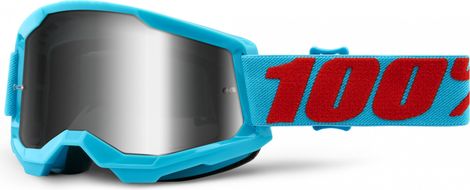 100% STRATA 2 Goggle | Summit Blue Red | Silver Mirror Lenses