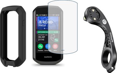 Pack Accessoires Garmin Edge 1050  (Ecran de protection + Housse + Support déporté XL optimisé Edge 1050)