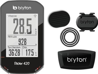 Ordenador GPS BRYTON Rider 420T + cinturón cardiovascular/sensor de cadencia