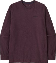 Patagonia P-6 Long-Sleeve T-Shirt with Responsibili-Tee Logo, Bordeaux, Men's