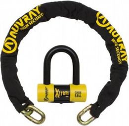 Antivol Chaîne Auvray Xtrem 1m + Cadenas Xtrem Mini 13mm