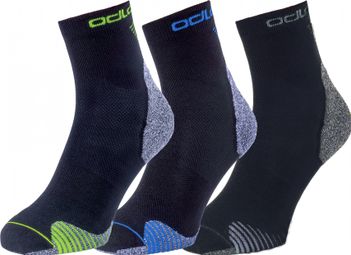 Chaussettes Odlo Ceramicool Quarter Multicolor Unisex (Pack de 3 paires)