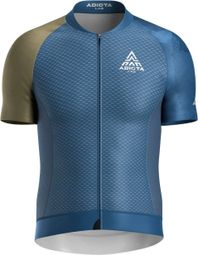 Maillot de manga corta Adicta Lab Valent V5 Azul / Verde oliva 