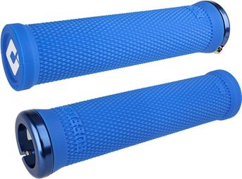 Pair of Odi Ruffian V2.1 Grips 135 mm Blue / White