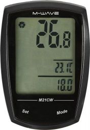 M-Wave Compteur de vélo M21W tactile sans fil noir