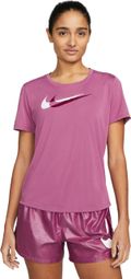 Maillot manches courtes Nike Dri-Fit Swoosh Run Femme Rose