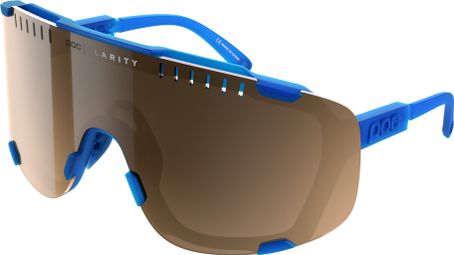 POC Devour Opal Blue Sunglasses - Translucent Brown/Silver Mirrored Lenses