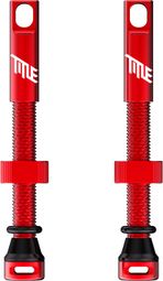 Pair of Title Presta Red Tubeless Valves