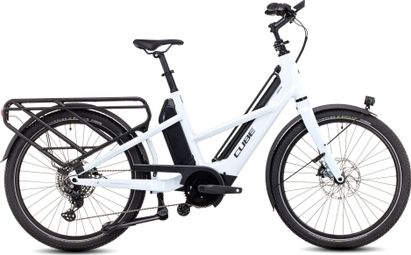 Vélo Cargo Longtail Électrique Cube Longtail Sport Hybrid 725 Shimano Deore 10V 725 Wh 26'' Blanc Flash 2024