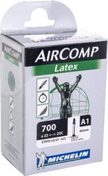 Michelin A1 AirComp Latex Road Bike Tube 700x18c - 700x23c Presta 60mm