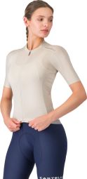 Castelli Espresso 2 beige damesfietsshirt met korte mouwen