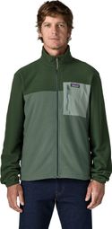 Forro polar Patagonia Micro D con bolsillo de parche, verde, para hombre