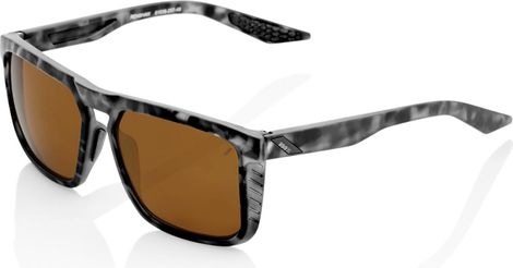 Lunettes 100% Renshaw Noir Havana / Bronze Lens