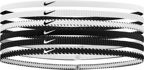 Nike Flex Classic Slim Mini Hoofdbanden (x6) Zwart/Wit