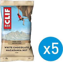 CLIF BAR 5 Energy bars White Chocolate Macademia Nut