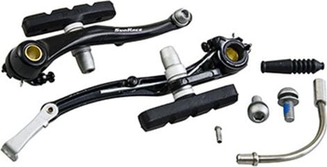 ETRIER FREIN VTT-CITY V-BRAKE ALU SUNRACE NOIR AVANT 110MM COUDE 90°