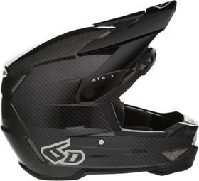 Casque Intégral 6D ATB-3 Solid Noir Brillant
