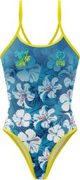 Costume da bagno Otso Swim Bike Run Fleur Donna Blu/Giallo
