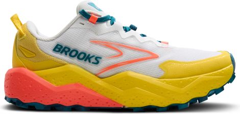 Chaussures Trail Brooks Caldera 8 Blanc/Jaune/Corail Femme