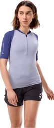 Compressport Trail Racing Postural Mauve Dames Shirt met Korte Mouwen