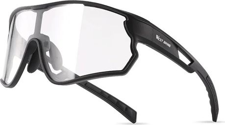 Cycling glasses photochromic anti wind black