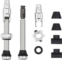 Wolf Tooth Tubeless Valves with Clik Valve Silver